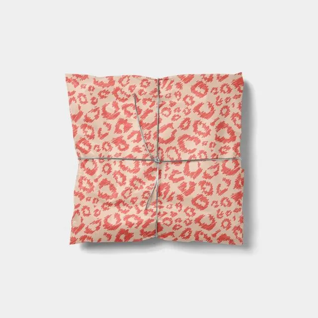 Pink Sketch Leopard Gift Wrap
