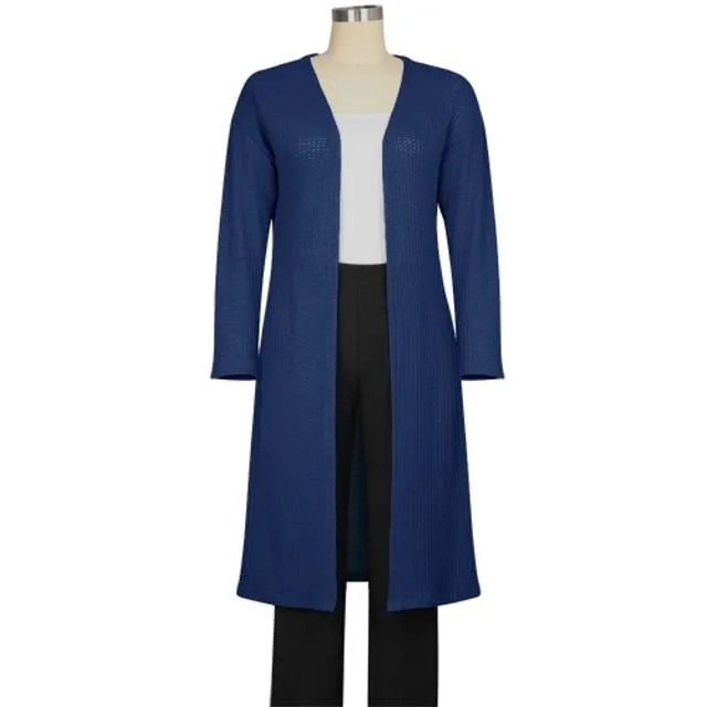 Chic Star Plus Size Sweater Duster Blue