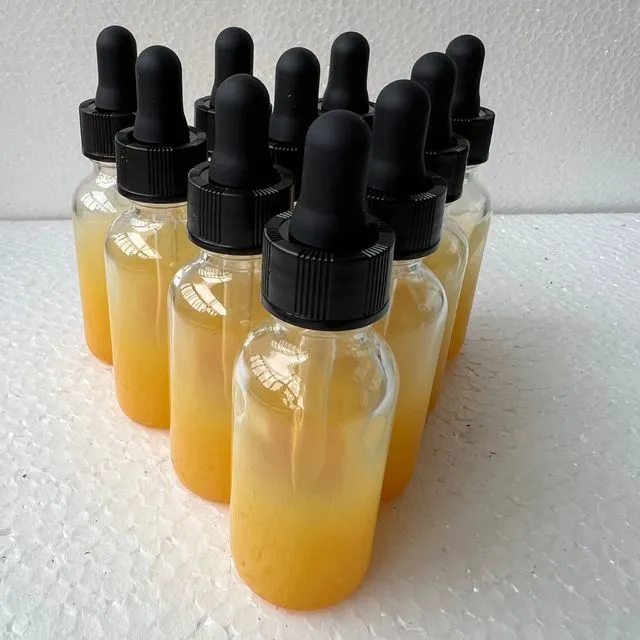 12 PACK 1oz NEW YELLOW GLASS DROPPER BOTTLES