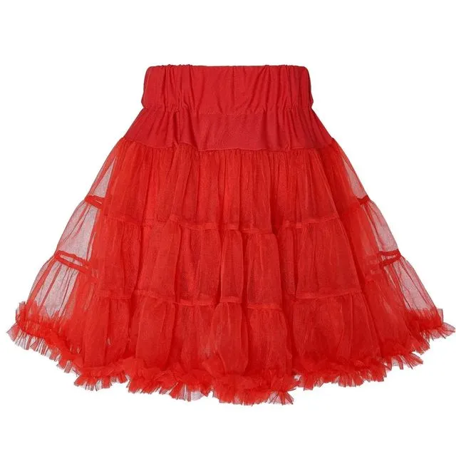 Children Very Soft Nylon Petticoat in Red