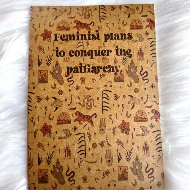 Feminist plans notebook & journal, A5 lined pages