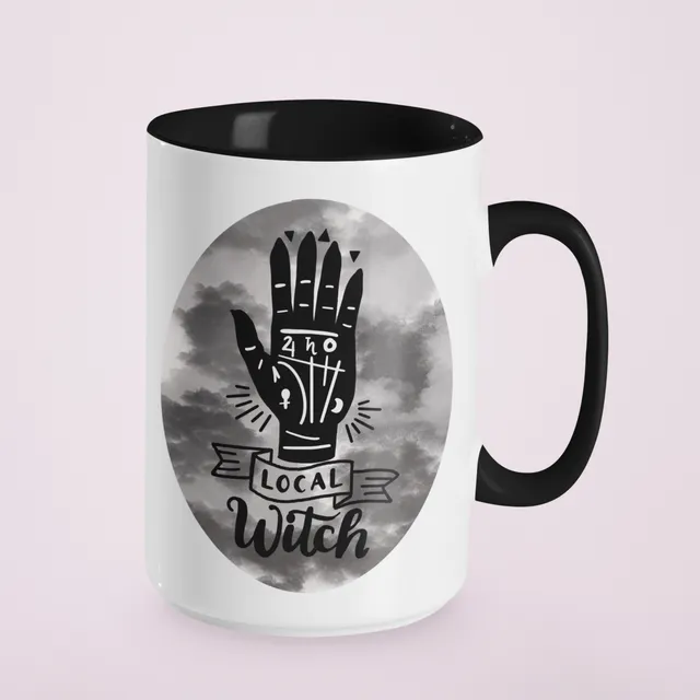 Local witch ceramic coffee mug, dishwasher safe mugs.