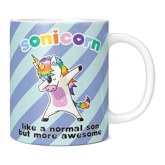 Sonicorn Funny Novelty Mug, Birthday Gift Idea for Son