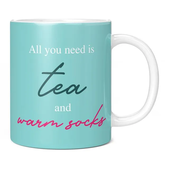 All You Need is Tea and Warm Socks Mug, Comfy Gift for Women