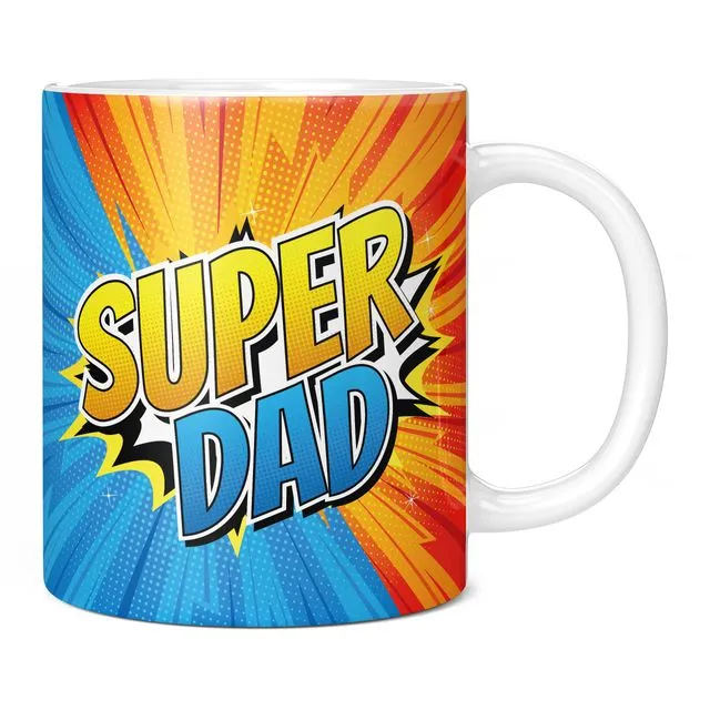 Super Dad, Funny Novelty Mug, Birthday Fathers Day Gift