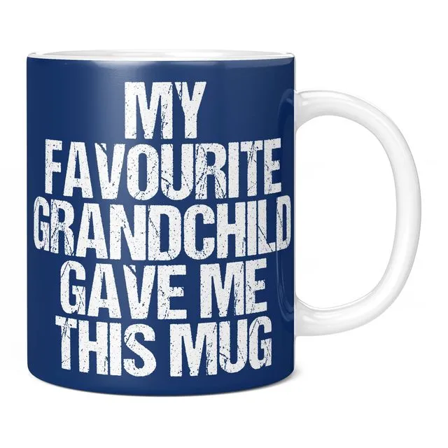 My Favourite Grandchild Gave Me This Mug, Gift in Navy
