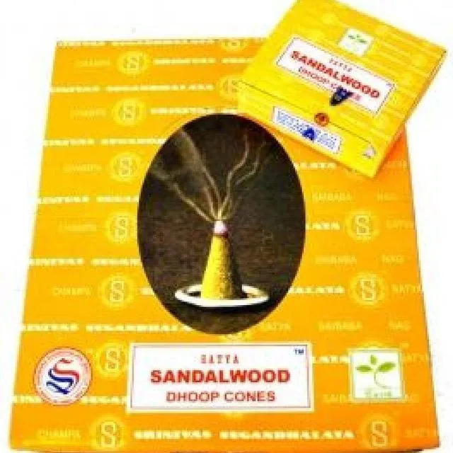 Satya Sandalwood Cones (12/box)