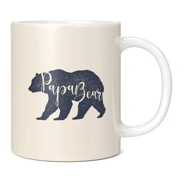 Papa Bear, Cute Mug for Dad, Birthday or Fathers Day Gift White