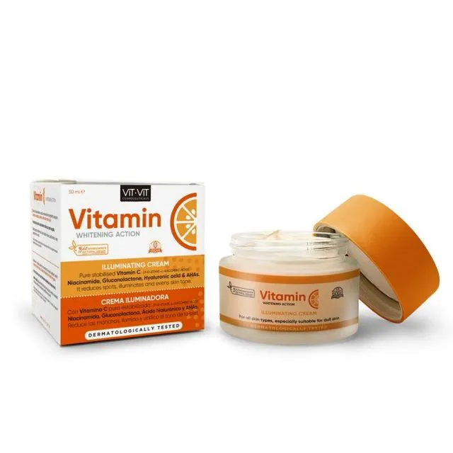 Face Cream Vitamin C Whitening Action, 50 ml - with Vit. C, Illuminating