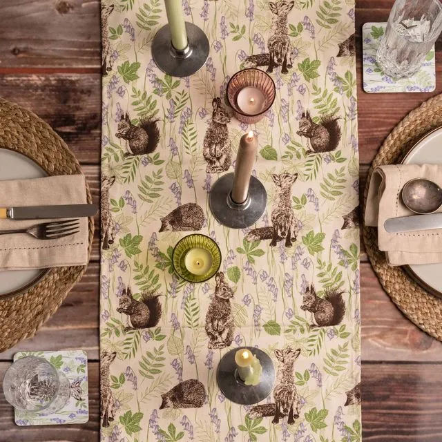 Woodland Creatures Table Runner
