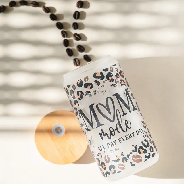 Mom Mode Glass Can Tumbler