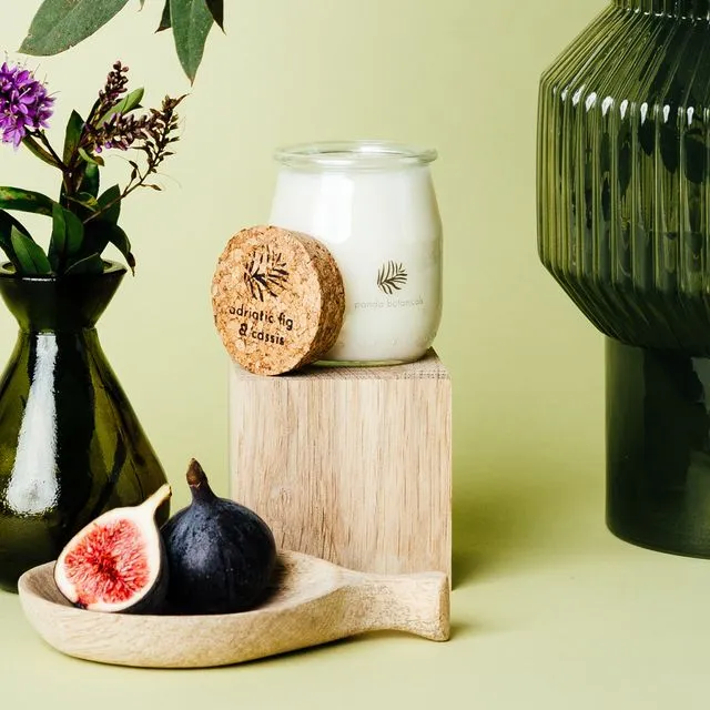 Panda Botanicals Yogurt Pot Candle Adriatic Fig & Cassis