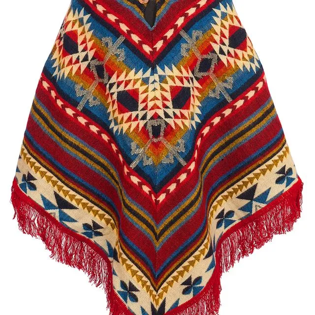 Poncho Triangle Red