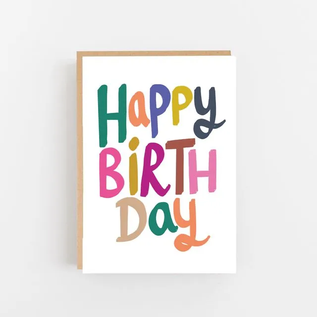 Lomond Paper Co. A6 Card - Happy Birthday Colourful