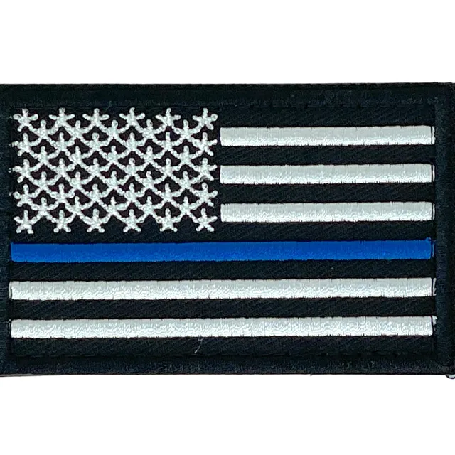 Tactical USA Flag Patch with Detachable Backing Blueline