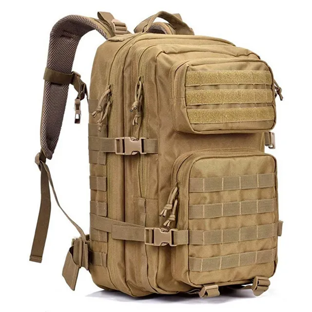 Tactical Military 45L Molle Rucksack Backpack Khaki