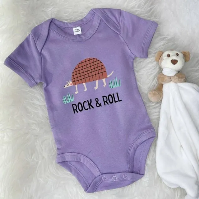 Armadillo Rock And Roll Babygrow - Lilac