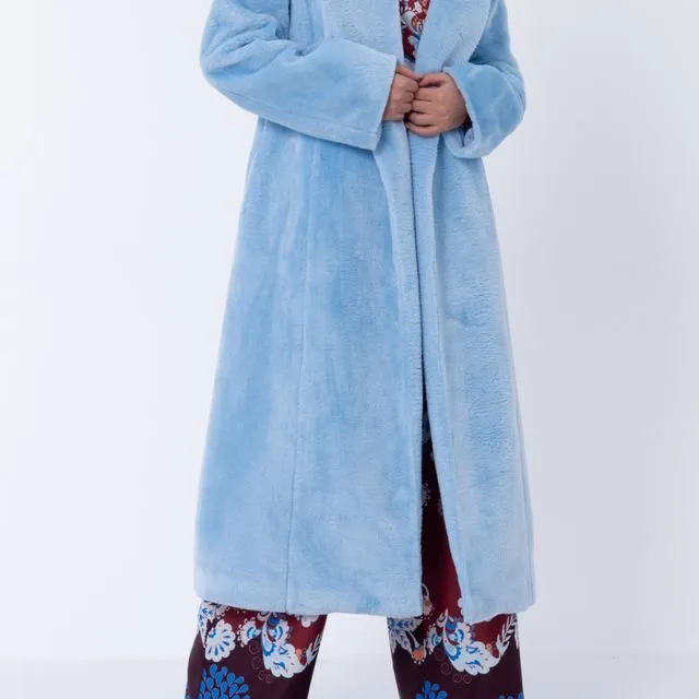 Emrald Coloured Soft Fur Overcoat