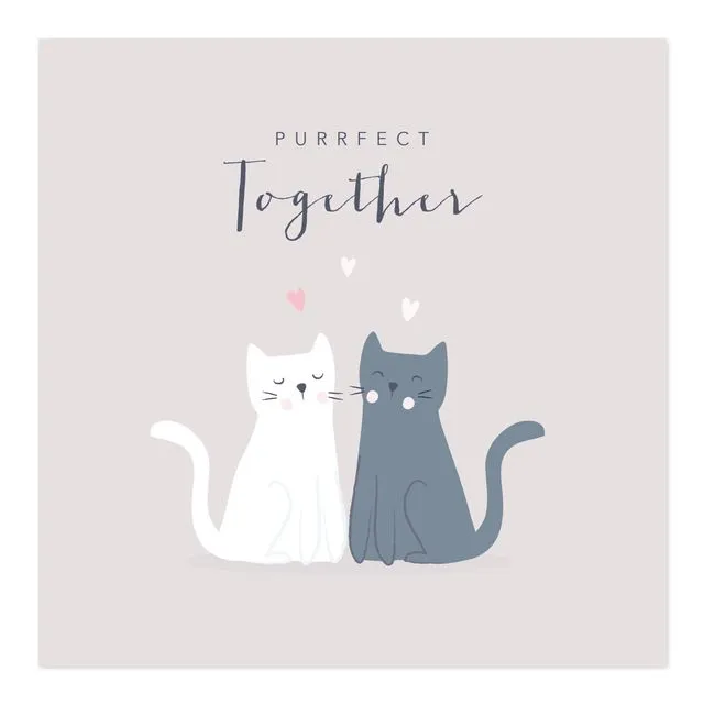 Happy Anniversary Wedding Anniversary Card with cat couple