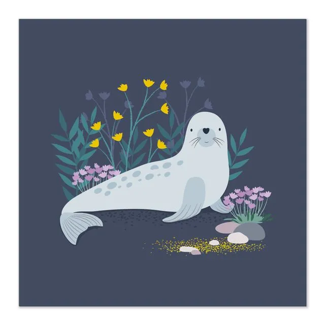 Cute Seal Art Card