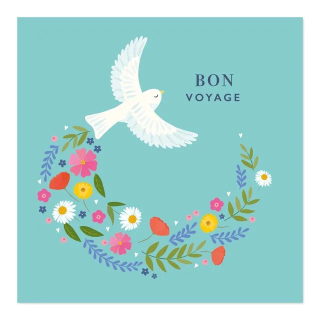Bon Voyage Leaving Card Bird Flying