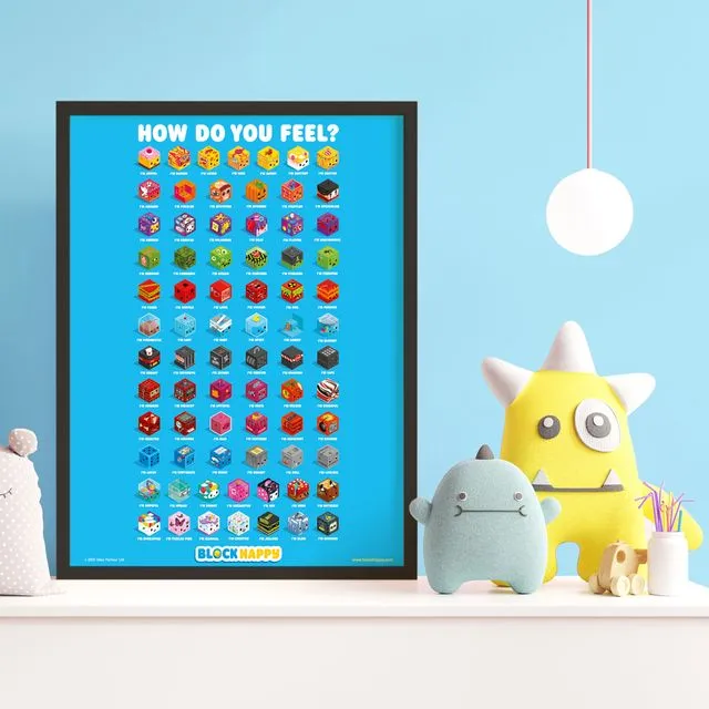 Block Happy 'How Do You Feel?' Emotions Poster