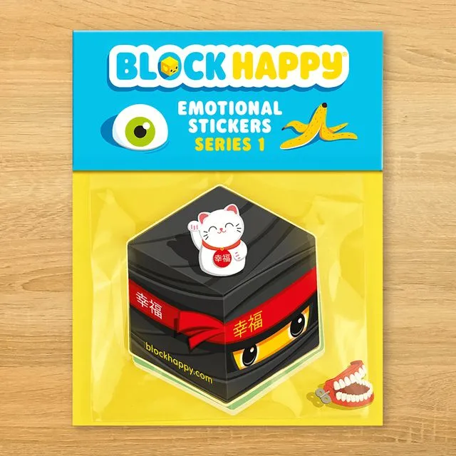 Block Happy Emotional Characters Stickers Pack