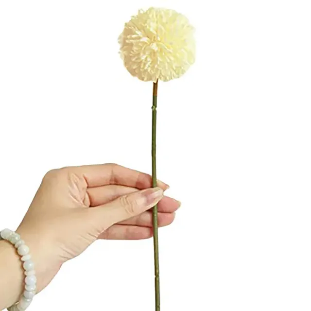 Allium Artificial Flower Stem - Cream, X1
