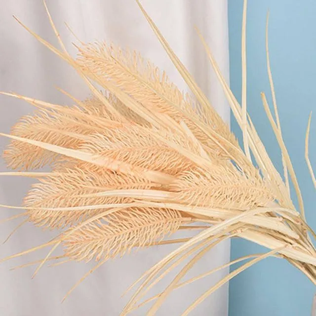 Artificial 5 Forks Reed Grass Flower-Dog Tail Vase Flower for Home Decor, Wedding - Champagne