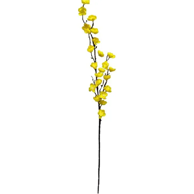 Cherry Blossom Stem Artificial Flower - Yellow