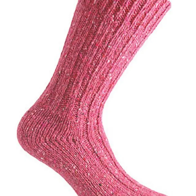 Wool Socks - Pink - Size UK 4-7 | EU 37-41