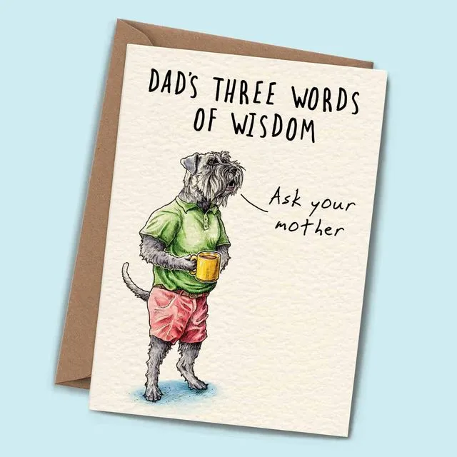 Words of Wisdom Card -Father's Day Card