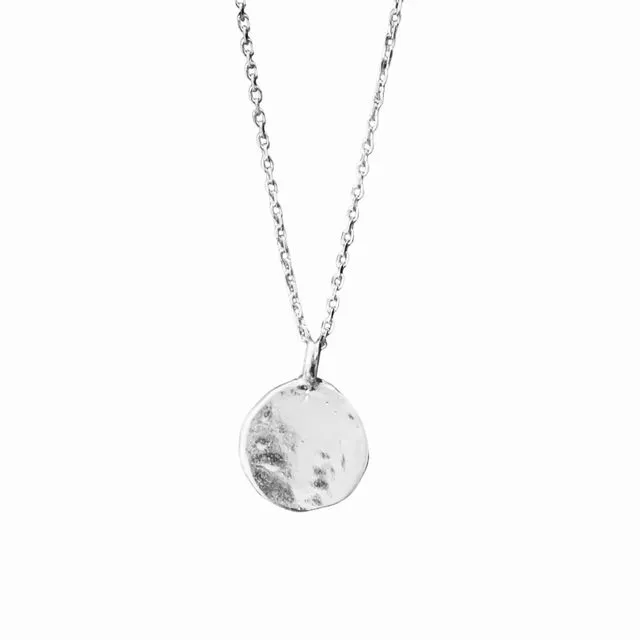 Daira - Organic Moon Silver Necklace