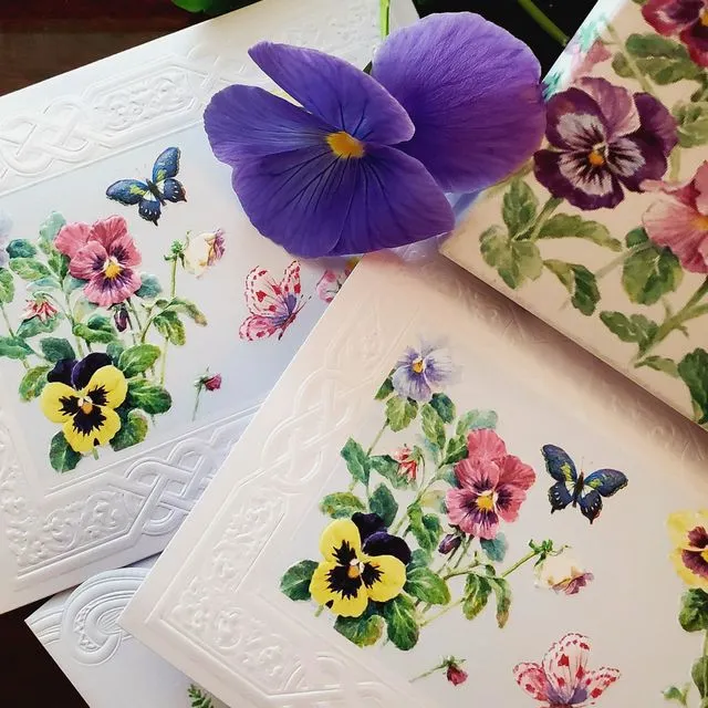 Classic Pansy Note Cards from Carol Wilson Fine Arts