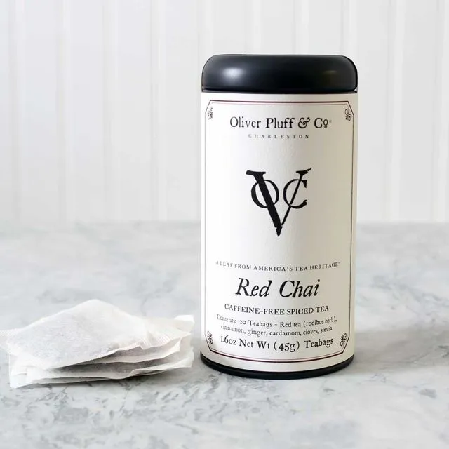Red Chai Caffeine-Free Teabags in Signature Tin
