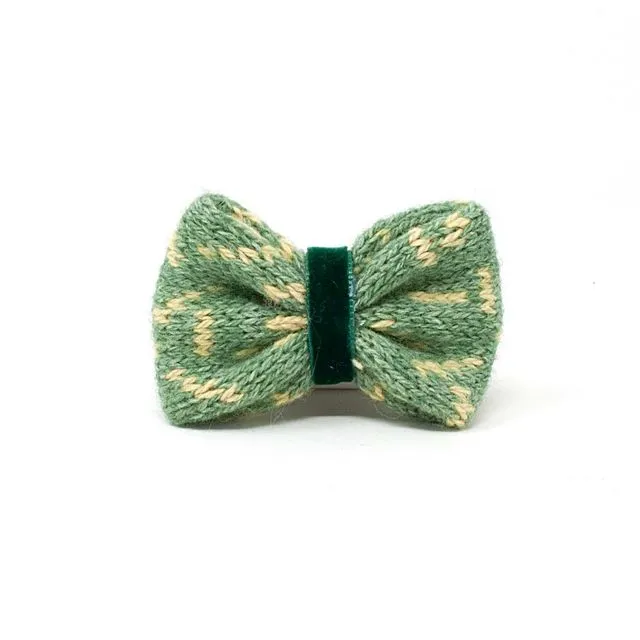 Green & Celery - Dashi Design - Handmade Dog Bow Tie