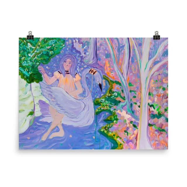 Art print of "Girl in Purple Water"- Wholesale