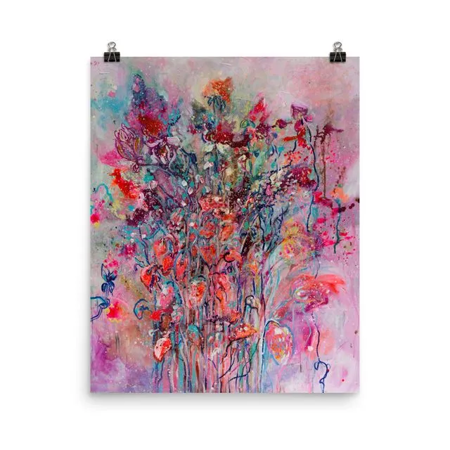 Art Print - Abstract Flower Bouquet