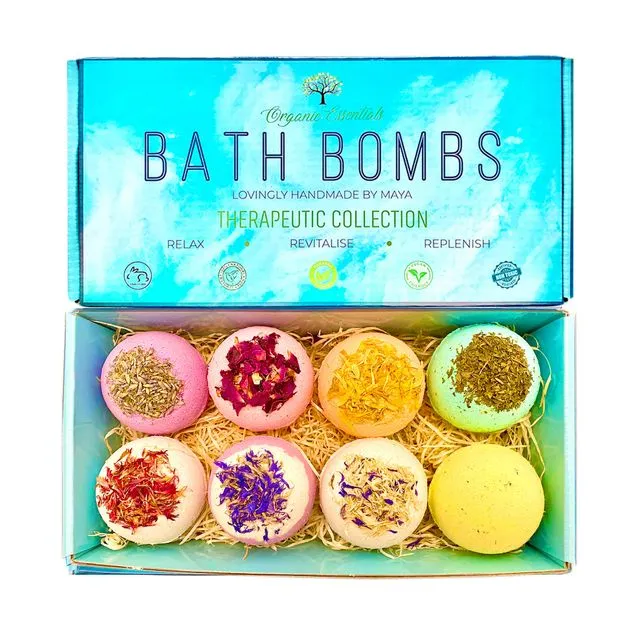 Luxury Therapeutic Natural Bath Bomb Gift Set