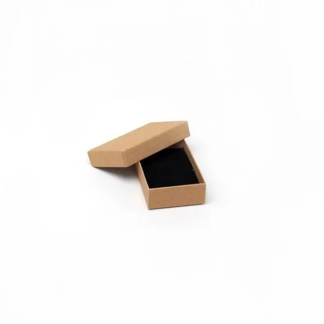 Cufflink / Earring Box. 8x5x2cm* Brown kraft paper gift box