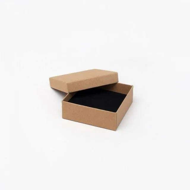 Necklace / Bracelet Box. 9x9x3cm. Kraft gift box