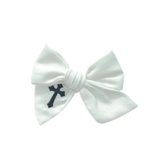 Beautiful Embroidered Hairbow- Easter