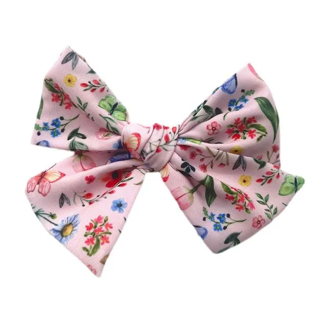 Butterflies and Blooms hair bow