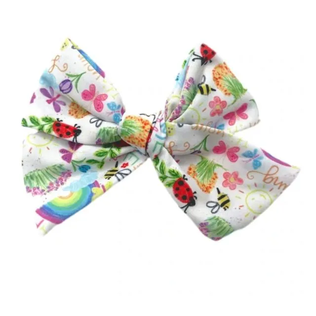 Butterfly, Bees and Blooms hair bow