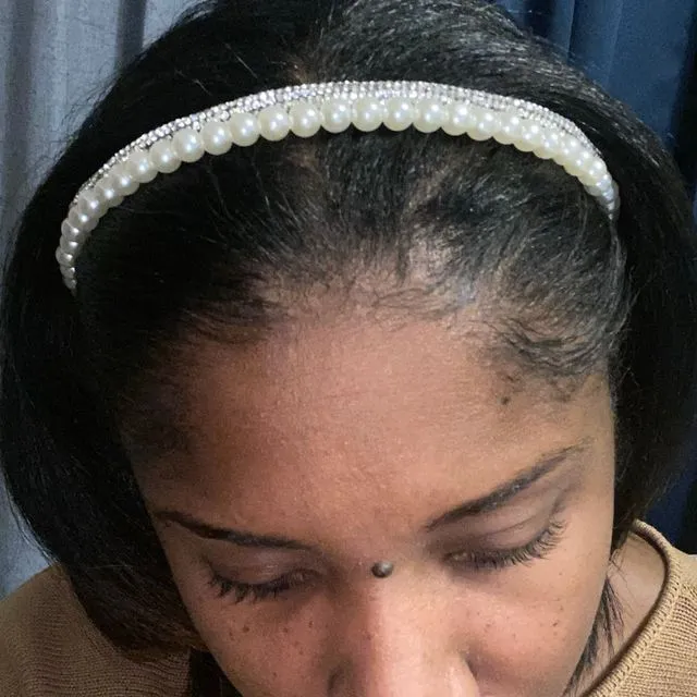 Faux pearl Headband Ivory