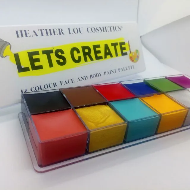 Let's Create Face & Body Paint 12 Colour Palette by Heather Lou Cosmetics®