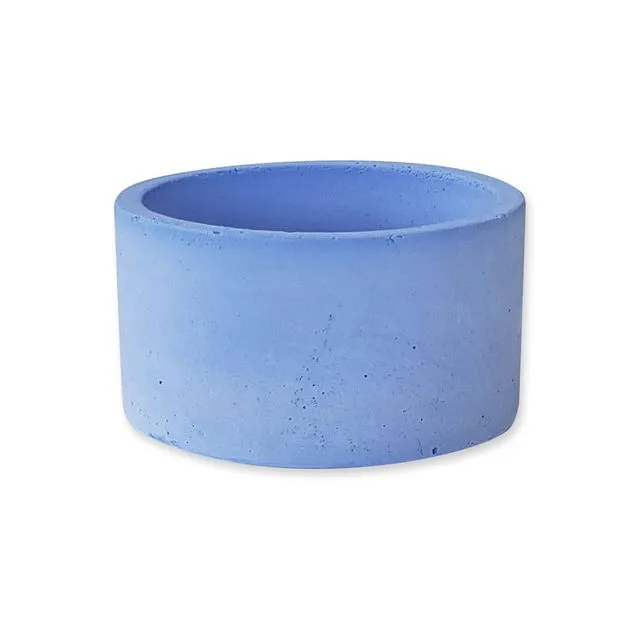 Limited Edition, Vibrant Blue 3" Round Planters, Cement Garden Pots, Handmade Pottery