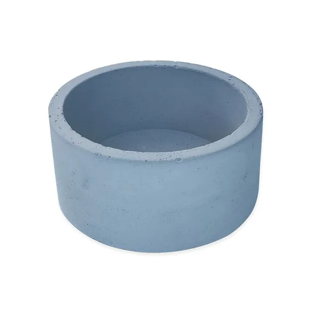 Blue 3" Round Planter, Cement Pottery, Succulent Planter Pot