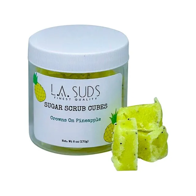 Body Sugar Scrub Exfoliant Cubes-Tropical Pineapple Scent