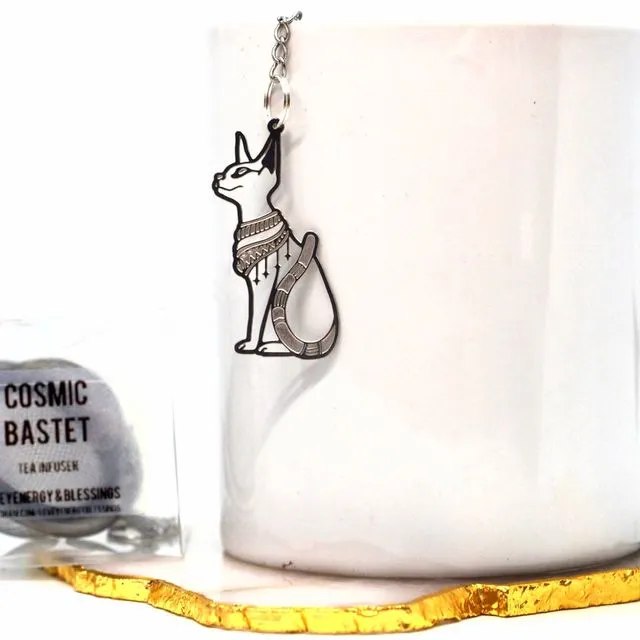 Cosmic Bastet Tea Infuser, Loose Leaf Tea Steeper